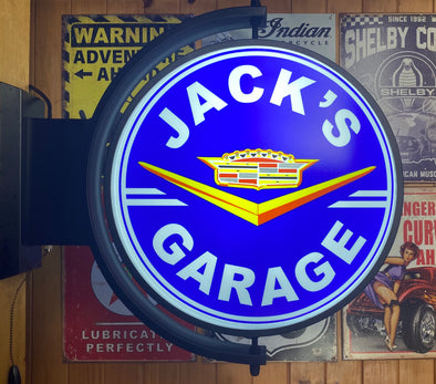 Jack’s Garage/ Cadillac Service Custom Designed 24" Rotating Sign