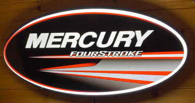 Mercury Four Stroke Custom Designed 32" Backlit LED Oval Sign