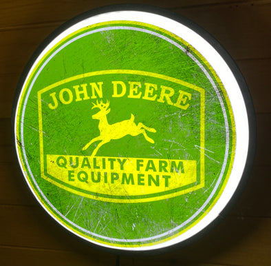 John Deere 18" Backlit LED Button Sign Design #W5003