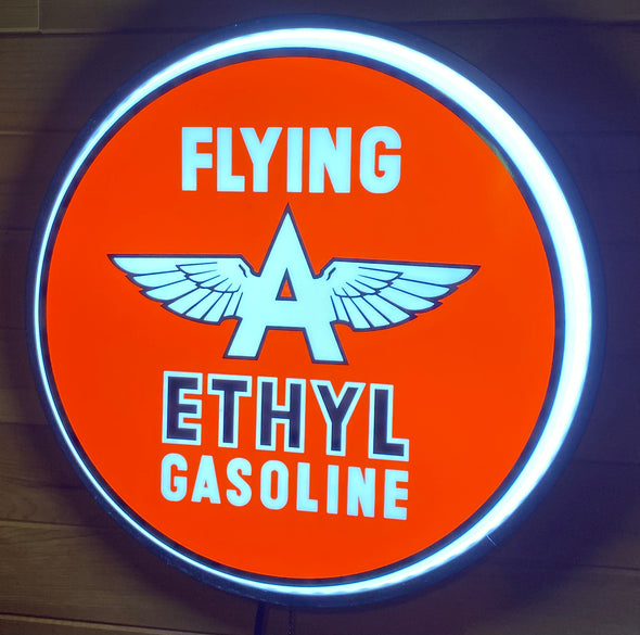 Flying A Gasoline 30" Backlit LED Button Sign Design #BB7145