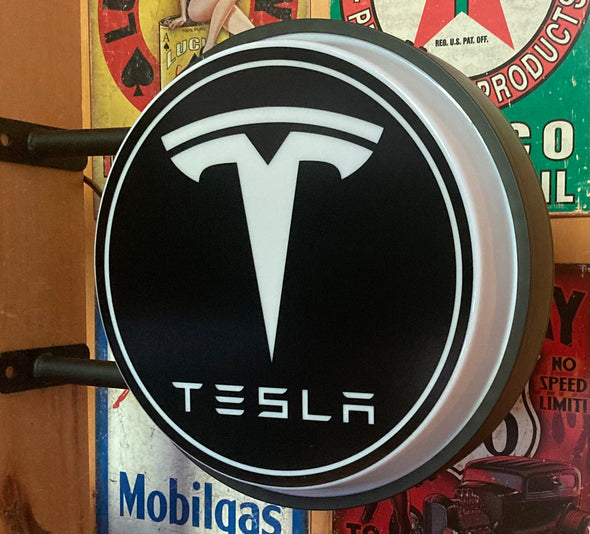 Tesla 20” LED Fixed Flange Sign Design #F7089