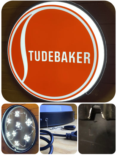 Studebaker 30" Backlit LED Button Sign Design #BB7174