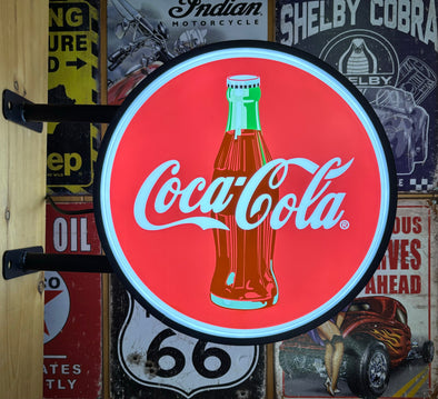 Coca-Cola 20" Two Sided LED Fixed Flange Sign Design #F5159