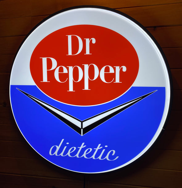 Dr Pepper 30" Backlit LED Button Sign Design #BB7179