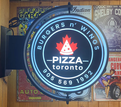 Toronto Pizza Custom Designed Rotating LED Sign