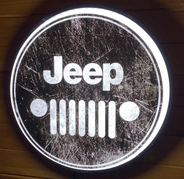 Jeep 30" Backlit LED Button Sign Design #BB5018
