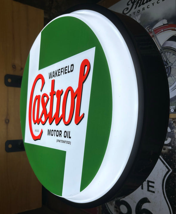 Castrol 20” Two Sided LED Fixed Flange Sign Design # F7099