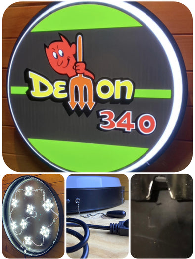 Dodge Demon 30" Backlit LED Button Sign Design #BB7098