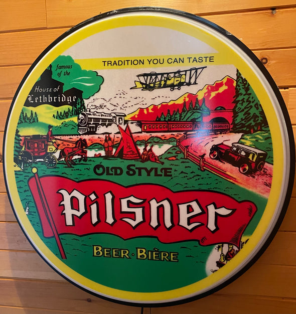 Pilsner Beer 30” Backlit LED Button Sign Design #BB7072