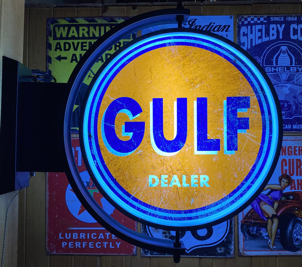 Gulf 24" Rotating LED Lighted Sign Design #S5016