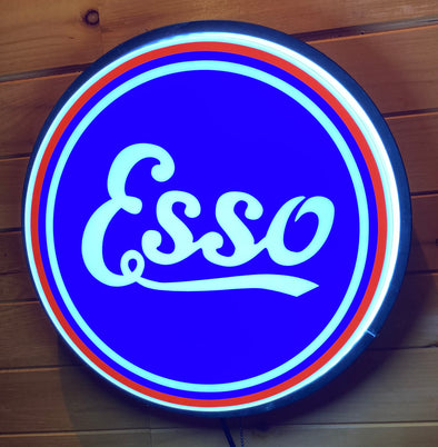 Esso 18" Backlit LED Button Sign Design #W5054