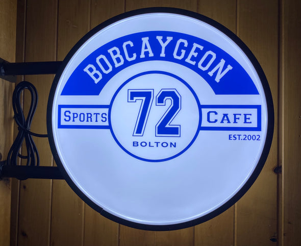 Sports Cafe Custom Designed 20" Fixed Flange Sign