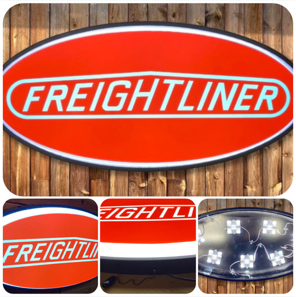 Freightliner 32" Backlit LED Oval Sign Design #V7153
