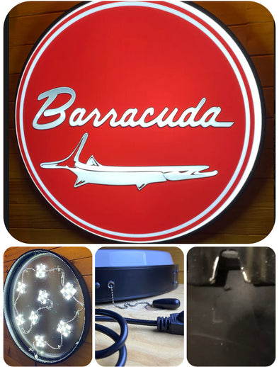 Barracuda 30" Backlit LED Button Sign Design #BB7004
