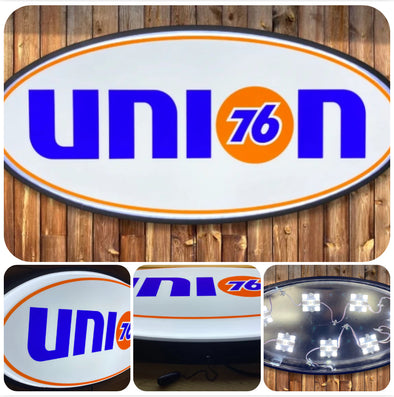 Union 76 32" Backlit LED Oval Sign Design #V7152