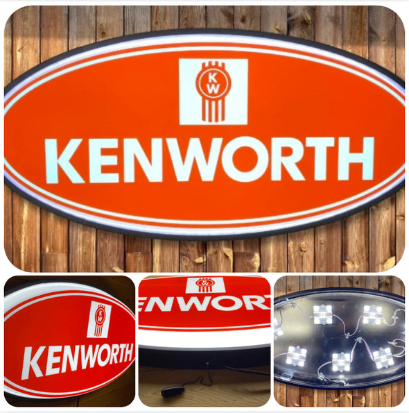 Kenworth 32" Backlit LED Oval Sign Design #V7150