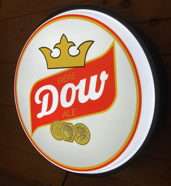 Dow Beer 18” Backlit LED Button Sign Design #W6030