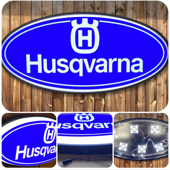 Husqvarna 32" Backlit LED Oval Sign Design #V7151