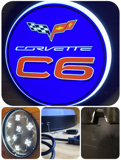 Corvette C6 30" Backlit LED Button Sign Design #BB7195