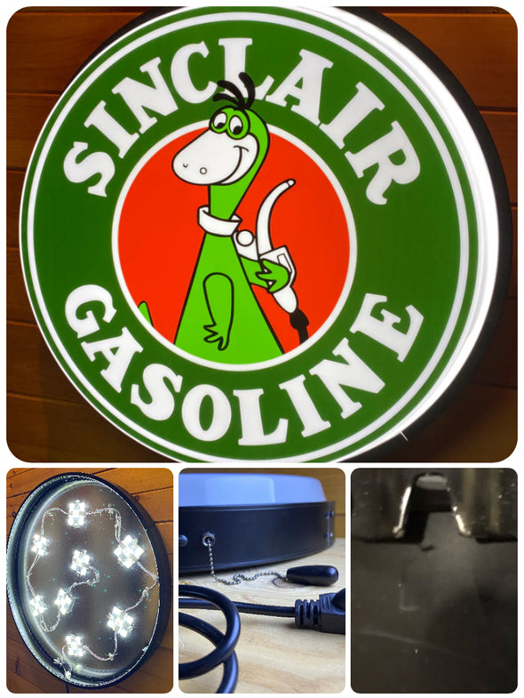 Sinclair Gasoline 30" Backlit LED Button Sign Design #BB7137