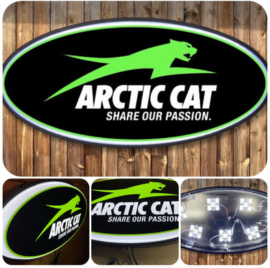 Arctic Cat 32" Backlit LED Oval Sign Design #V7159
