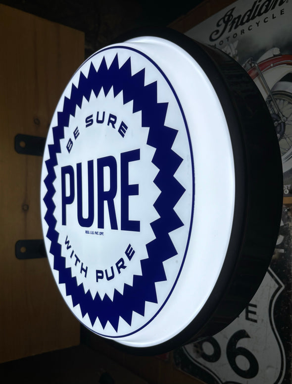 Pure Oil 20" LED Fixed Flange Sign Design #F7194