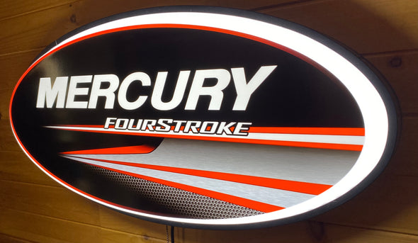 Mercury Four Stroke Custom Designed 32" Backlit LED Oval Sign