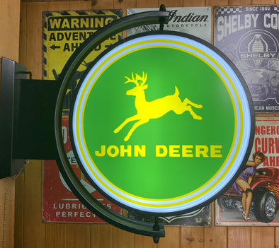 John Deere 24" Rotating LED Lighted Sign Design #S5032