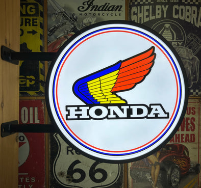 Honda Motorcycle 20” Two Sided LED Fixed Flange Sign Design #F7143