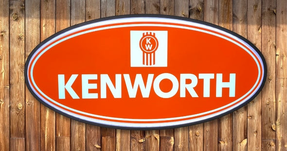 Kenworth 32" Backlit LED Oval Sign Design #V7150