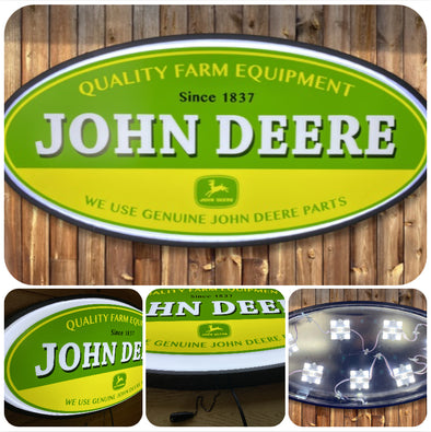 John Deere 32" Backlit LED Oval Sign Design #V7125