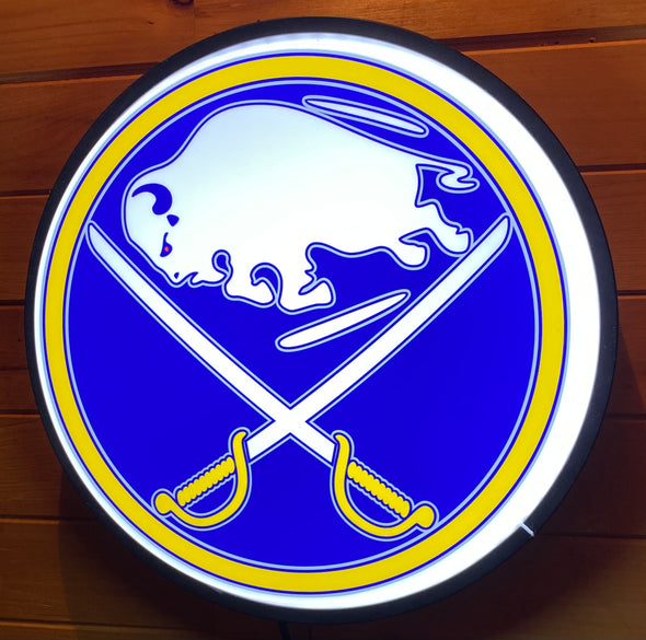 Buffalo Sabres 18" Backlit LED Button Sign a design #W7184