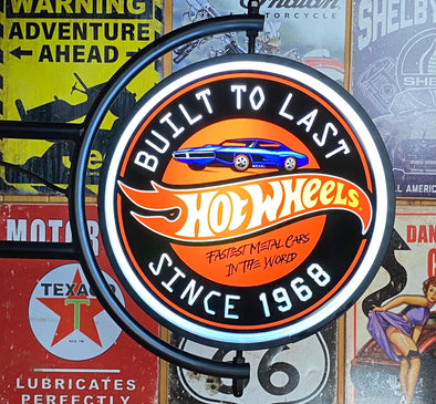 Hot Wheels 24” Pivoting LED Lighted Sign Design #P7168