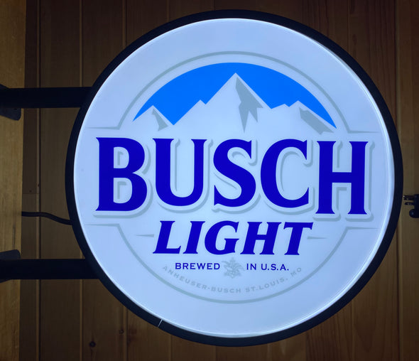 Busch Lite Custom Designed 20" Two Sided Fixed Flange Sign