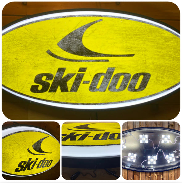 Vintage Ski-doo 32" Backlit LED Oval Sign Design #V5005