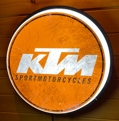 KTM Sportmotorcycles 18" Backlit LED Button Sign Design #W5004