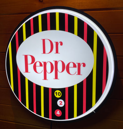 Dr Pepper 18” Backlit LED Button Sign Design #W7180