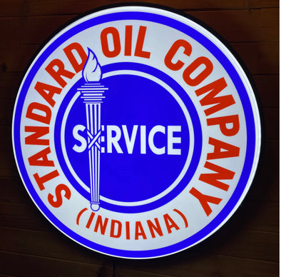 Standard Oil 18" Backlit LED Button Sign Design #W7147