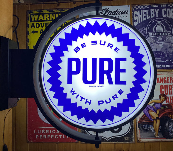 Pure Oil 24" Rotating LED Lighted Sign Design #S7194