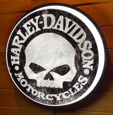 Harley Davidson 18" Backlit LED Button Sign Design #W6018