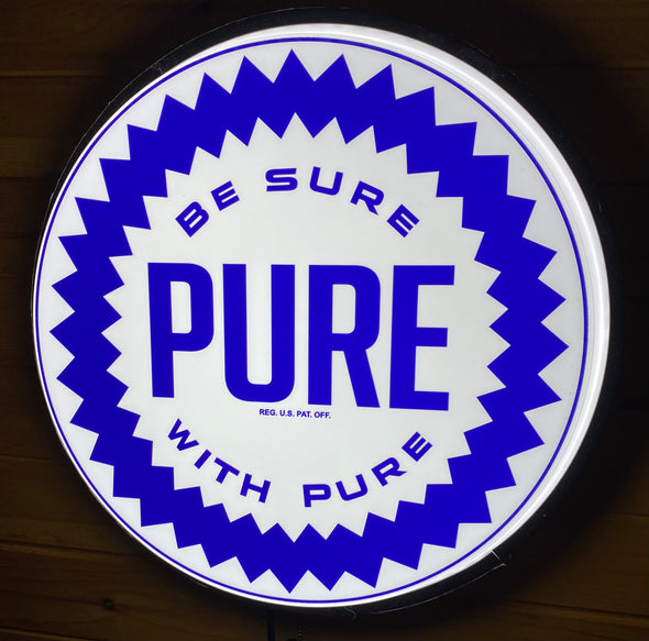 Pure Oil 30"’Backlit LED Button Sign Design #BB7194