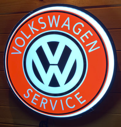 Volkswagen Service 18" Backlit LED Button Sign Design #W7187