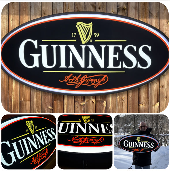 Guinness 32” Backlit LED Oval Sign Design #V5056