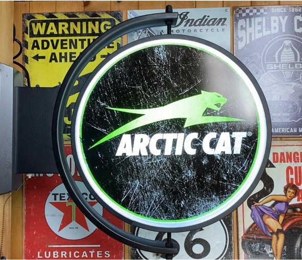 Arctic Cat 24" Rotating LED Lighted Sign Design #S5025