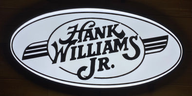 Hank Williams Jr Custom Designed 32" Backlit LED Oval Sign