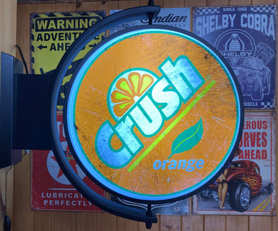 Orange Crush 24" Rotating LED Lighted Sign Design #S5138