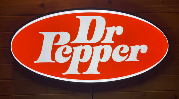 Dr Pepper Custom Designed 32” Backlit LED Oval Sign