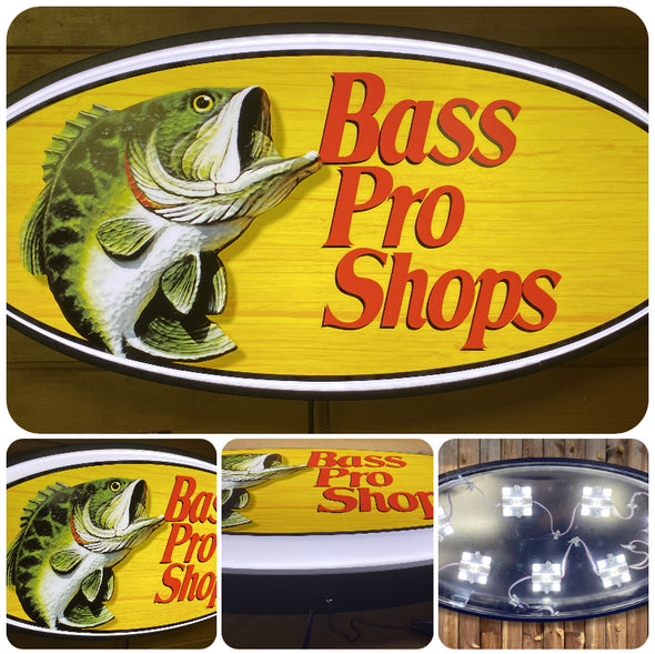 Bass Pro Shops 32” Backlit LED Oval Sign Design #V7199