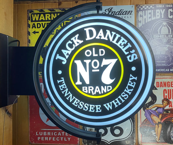 Jack Daniels 24" Rotating LED Lighted Sign Design #S5052