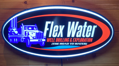Flex Water 32" Backlit LED Oval Sign